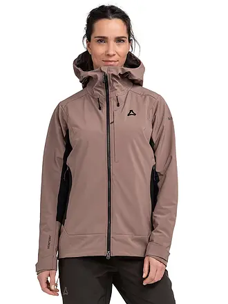 SCHÖFFEL | Damen Touren Softshelljacke Milagle Hoodie | hellbraun